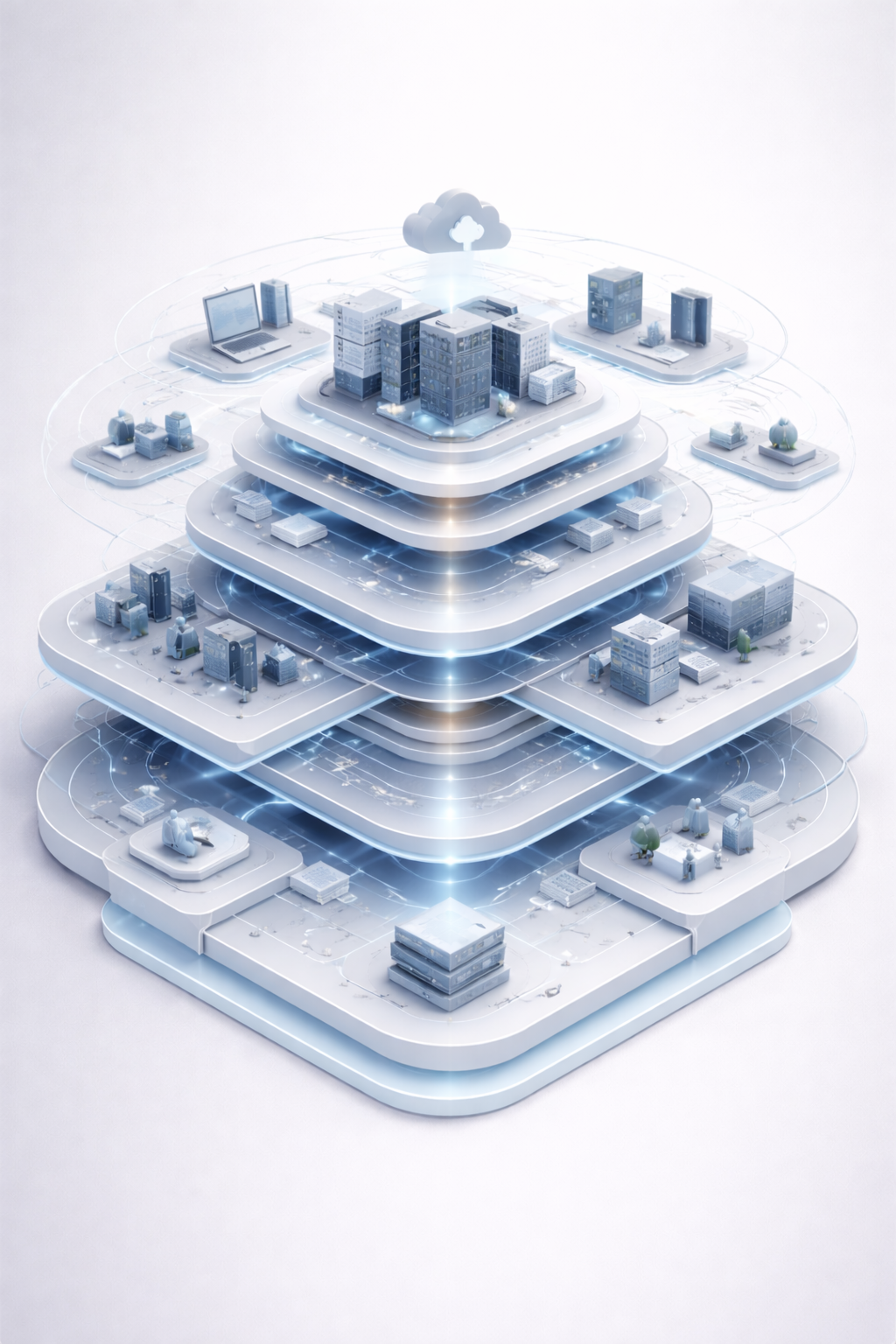 IT hardware and security network illustration