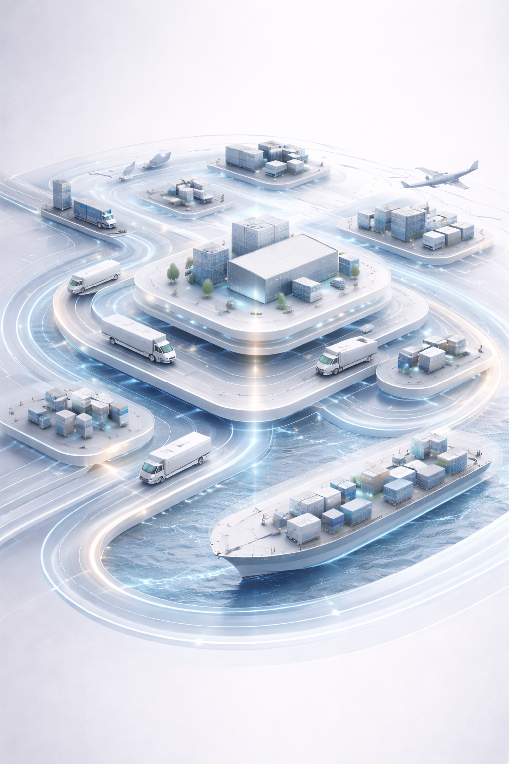 Logistics network illustration