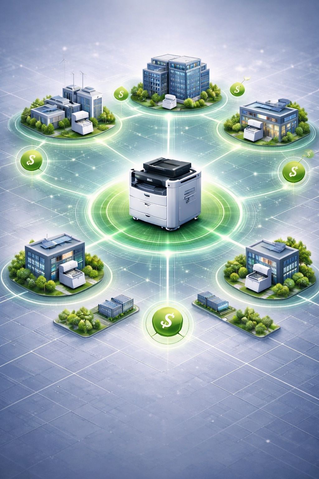 Managed print services dashboard illustration