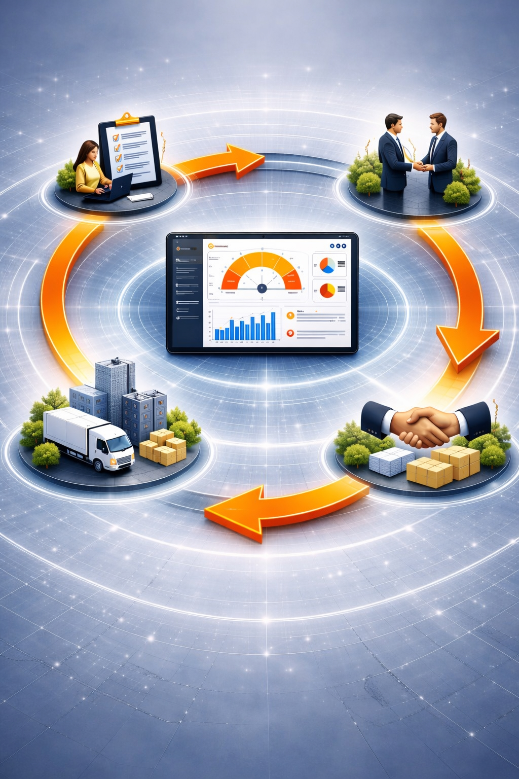 Supplier scorecard review illustration